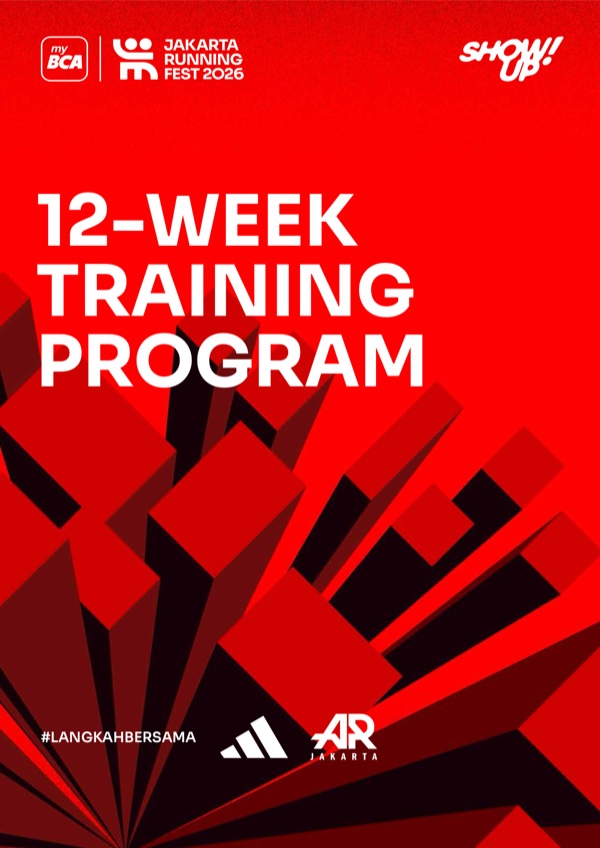 Cover of the Jakarta Running Festival 2026 12-week training program